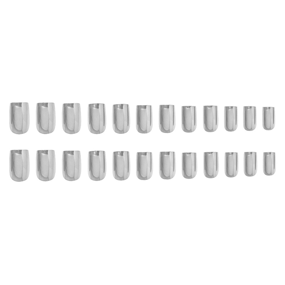 Chrome Finish Press-On Nails Stornfield