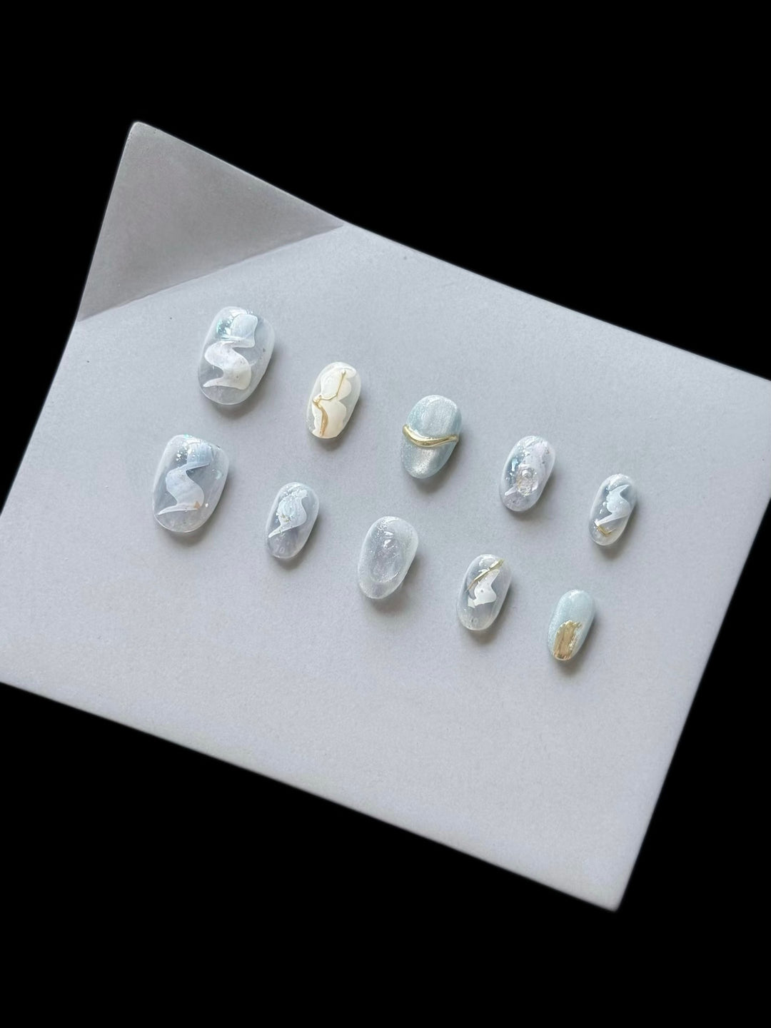 Sophisticated Marble Effect Press-On Nails Set