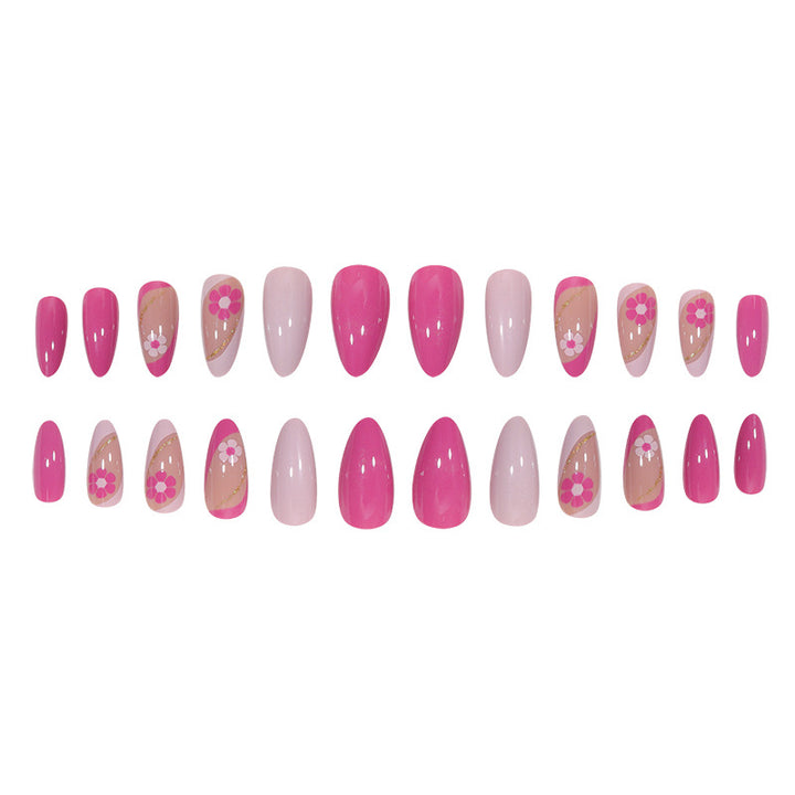 Artistic Floral Accent Stiletto Press-On Nails Stornfield