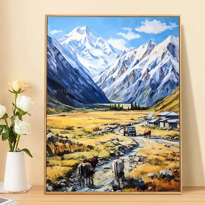 Mountain Landscape Canvas Art Print Stornfield