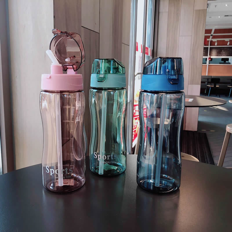 Women Ergonomic Sports Water Bottle with Integrated Straw Function Stornfield