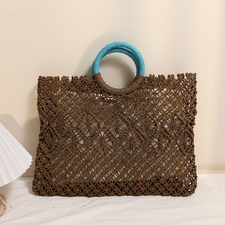 Elegant and Handmade Macrame Basket Bag Stornfield