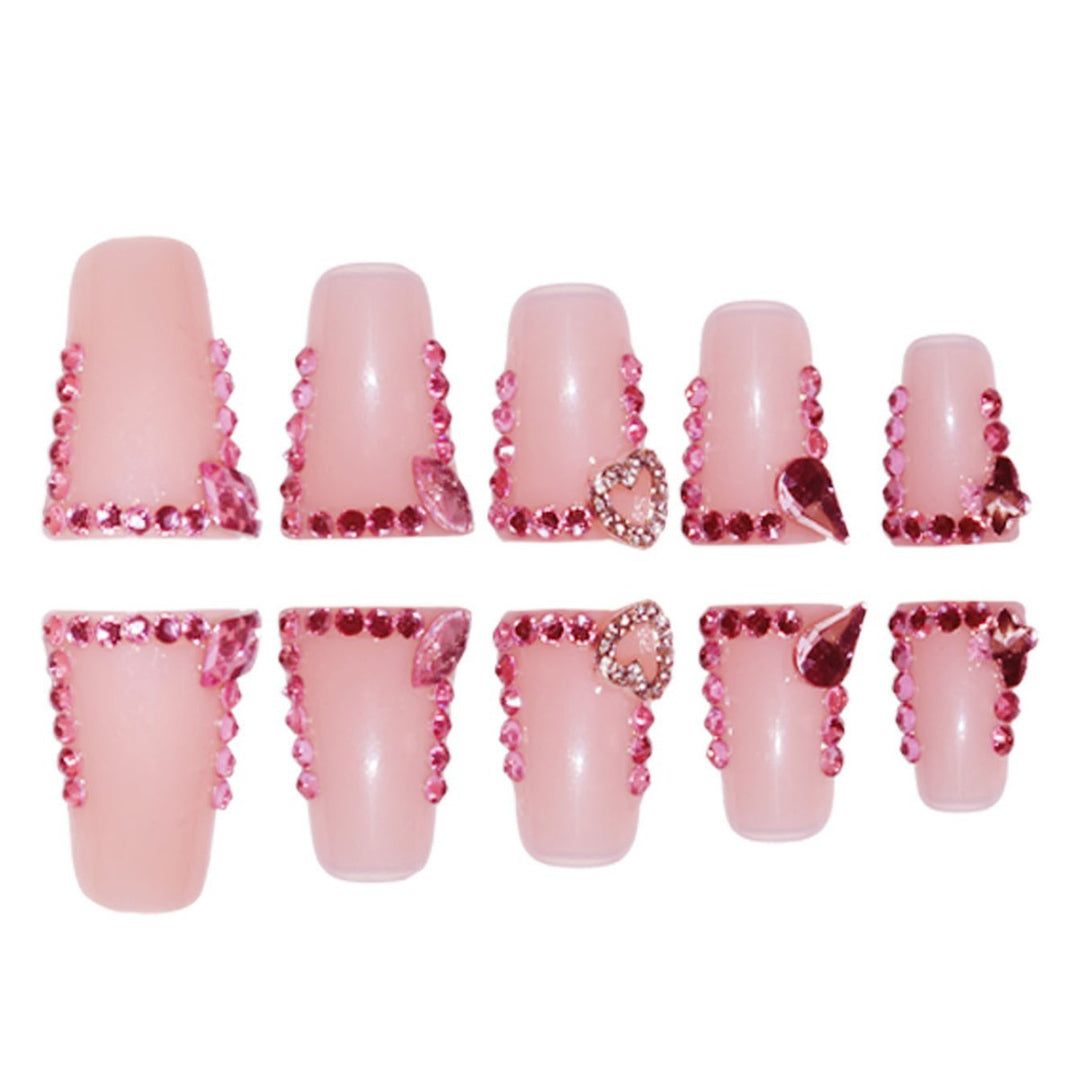 Elegant Rhinestone Embellished Press-On Nails Stornfield