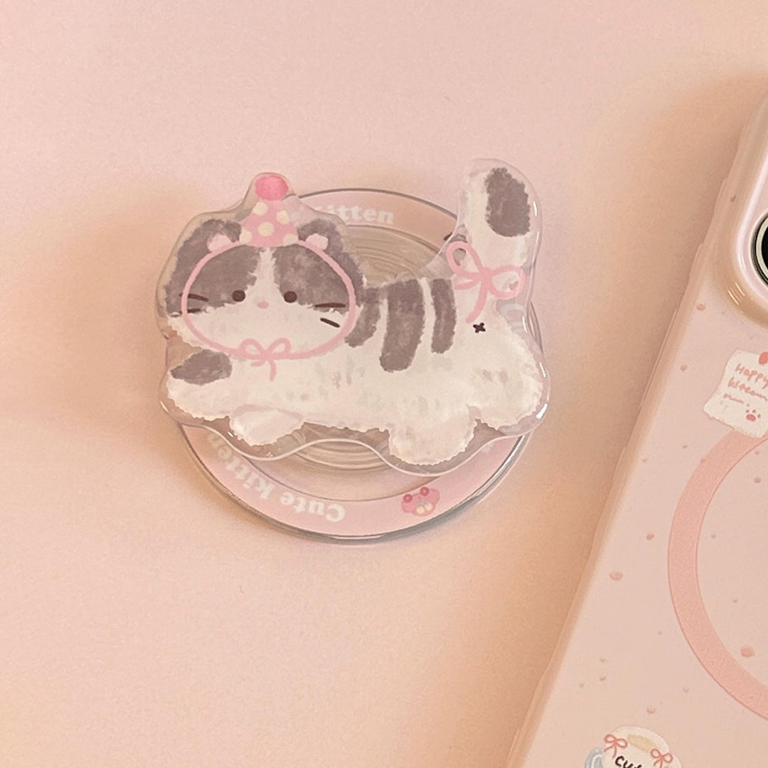 Smartphone Finger Holder in cute cat design Stornfield