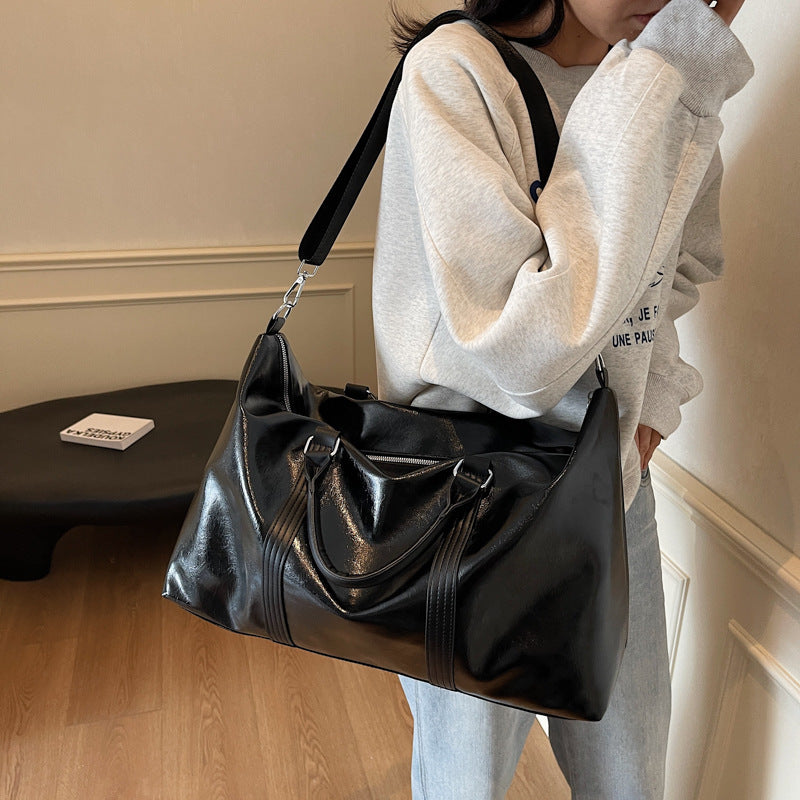 Premium Leather Weekend Duffel Bag Stornfield