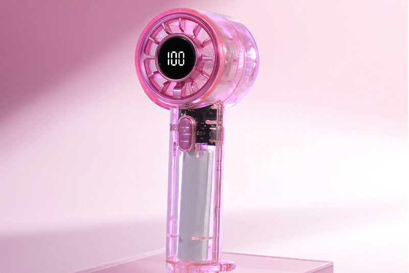 Women's Portable USB Hand Fan with Digital Control Stornfield