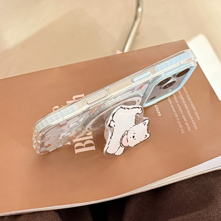 Playful smartphone finger holder in dog design Stornfield