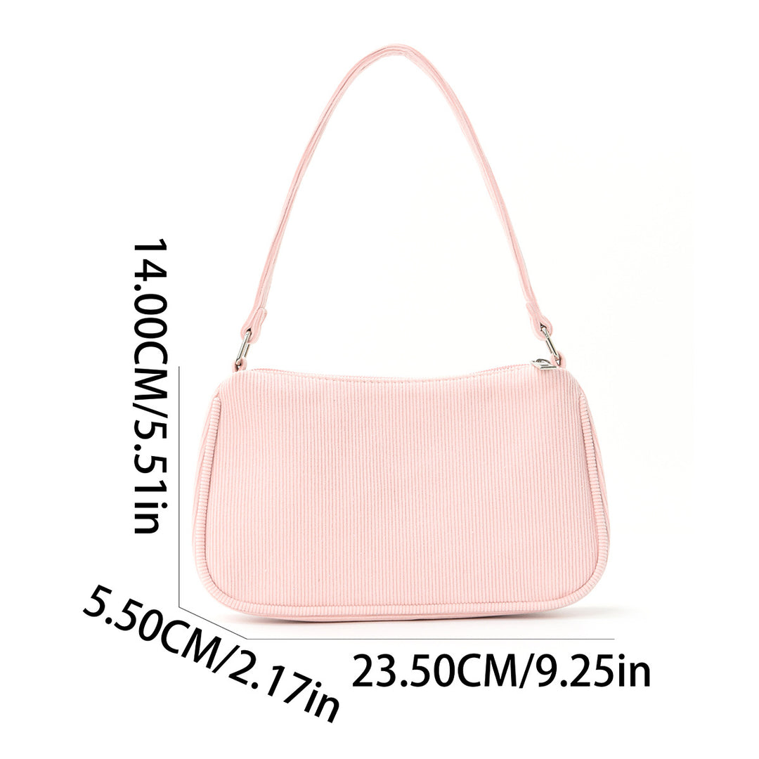 Fashionable shoulder bag with elegant ribbed design Stornfield