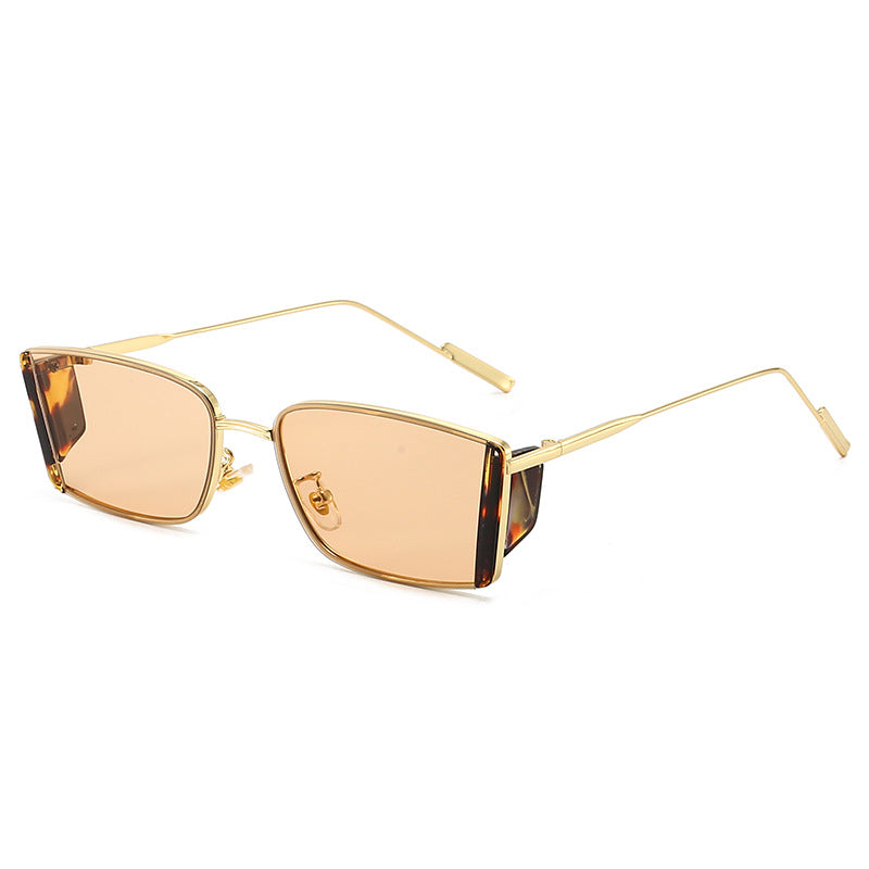 Ladies elegant square sunglasses with fine metal frame Stornfield