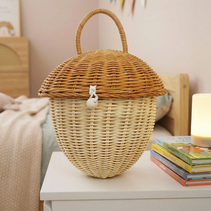 Storage basket with lid Stornfield
