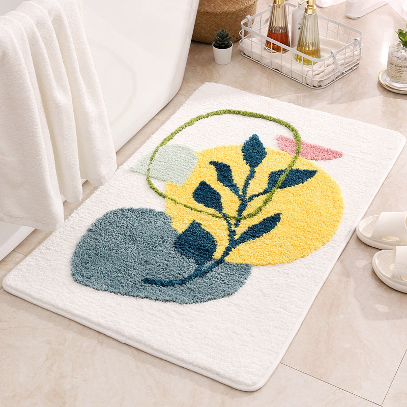Floral Art Plush Bath Mat