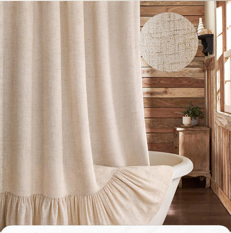 Ruffled Textured Shower Curtain Stornfield