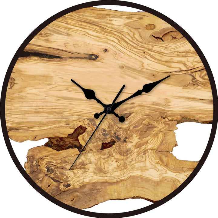 Stornfield | Silent Acrylic Faux Wood Wall Clock for Living Room 30 cm
