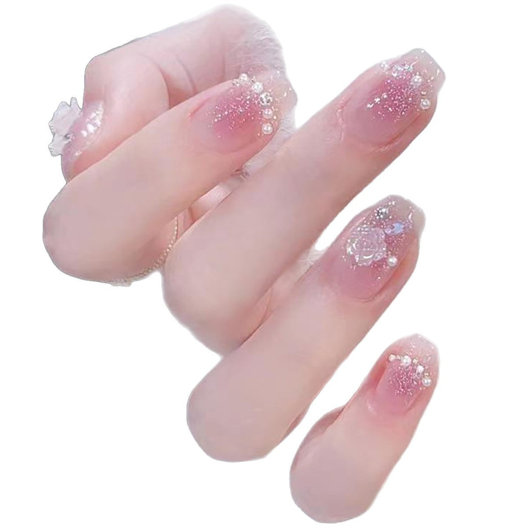 Glittery Crystal-Embellished Press-On Nail Tips Stornfield