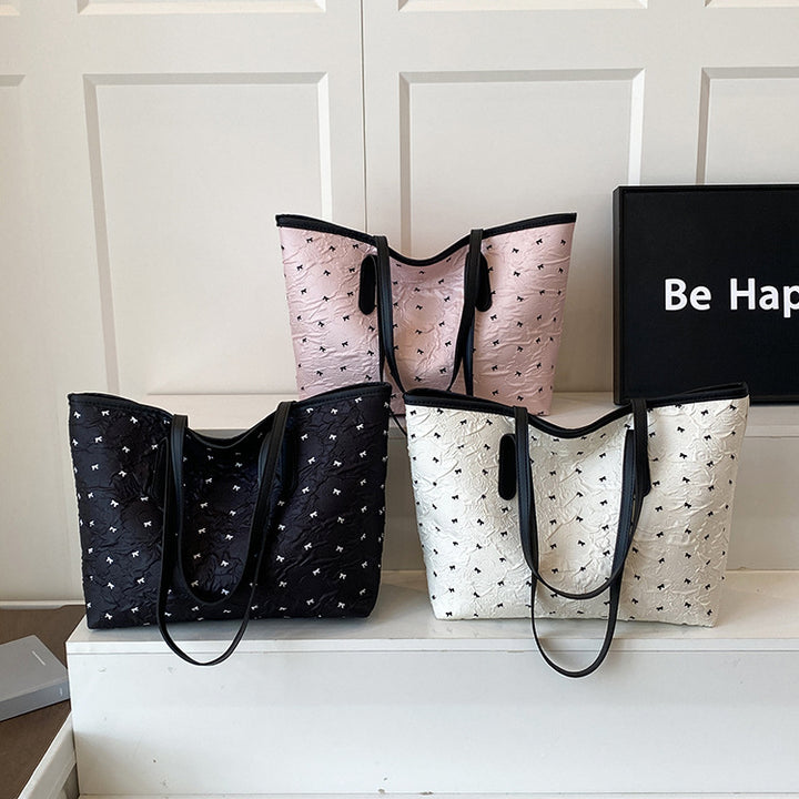 Quilted Tote Bag with Pattern Stornfield