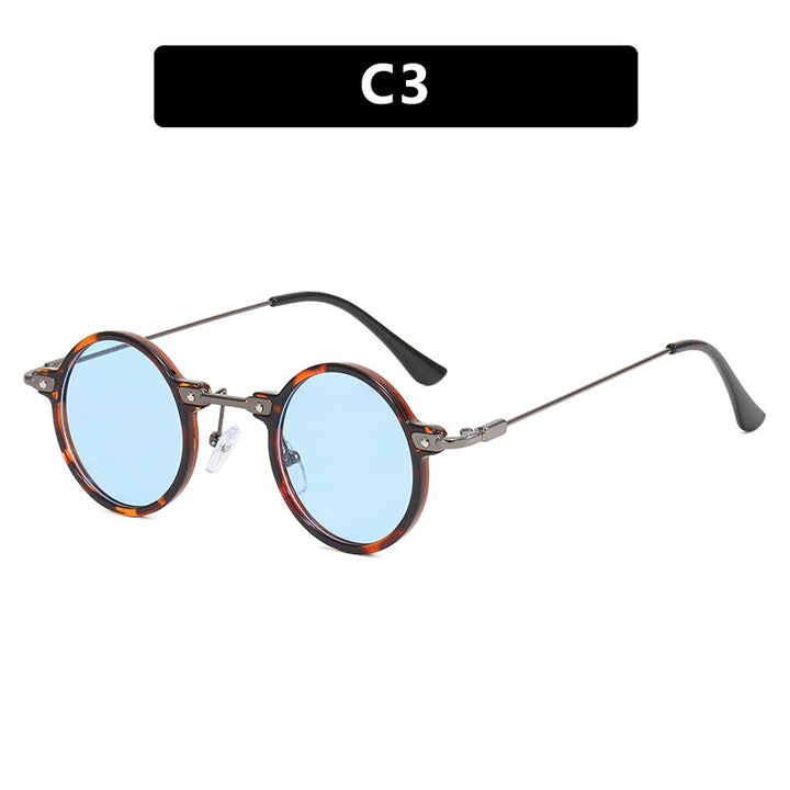 Women's fashionable round sunglasses with stylish metal frame and polarized lenses Stornfield