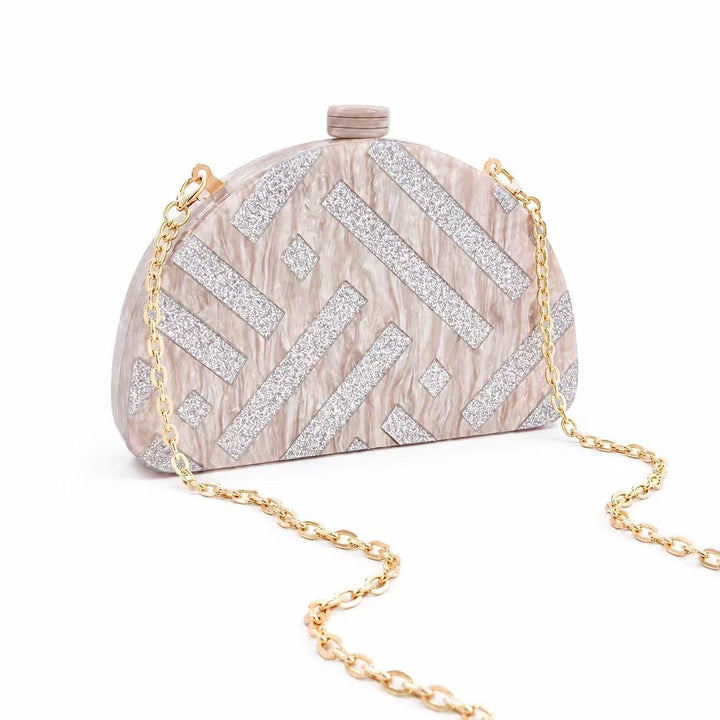 Decorative Geometric Acrylic Clutch
