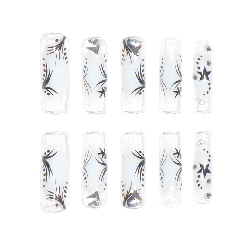Star-Accented Stylish Long Press-On Nails Stornfield