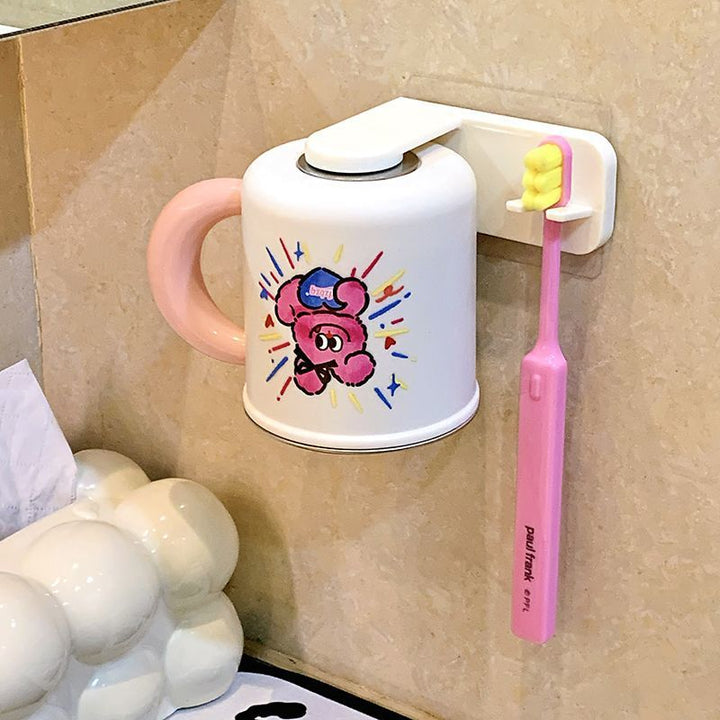 Wall cup holder with cute character design Stornfield