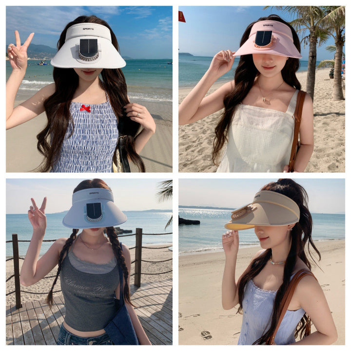 Adjustable sun visor for with integrated smartphone holder and UV protection Stornfield