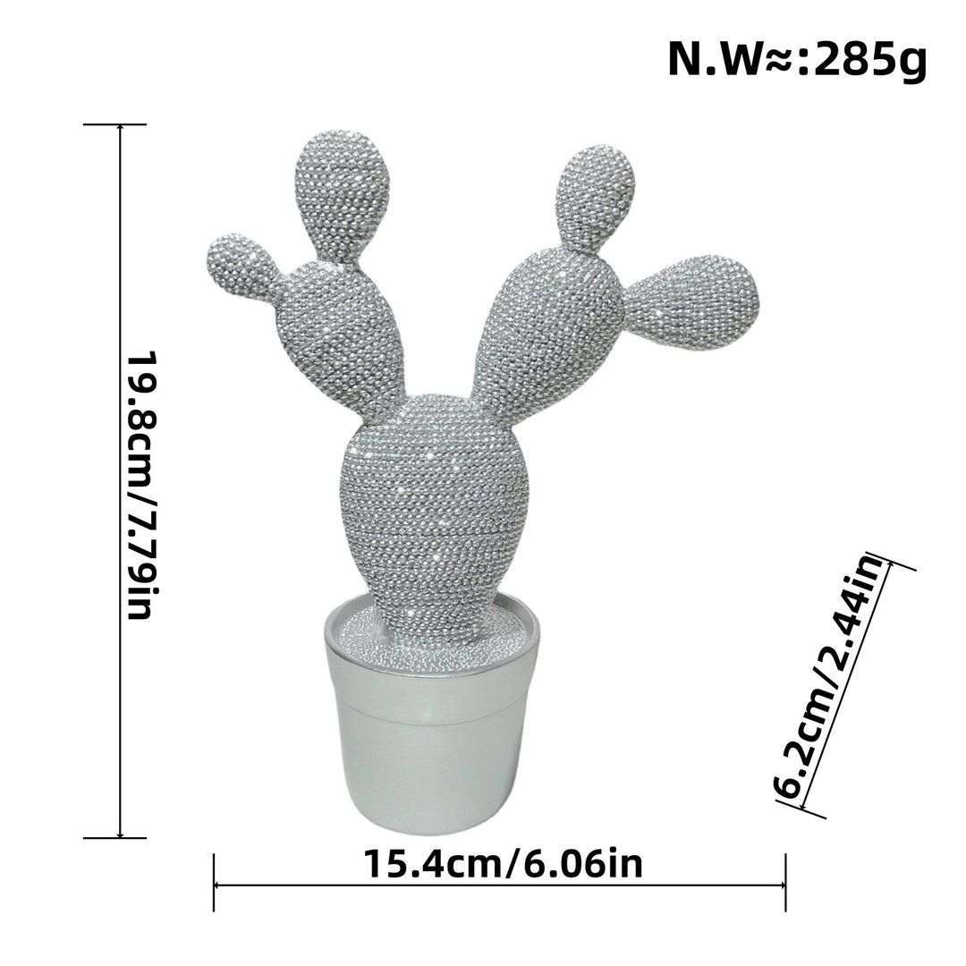 Glittering Cactus Decorative Figure Stornfield
