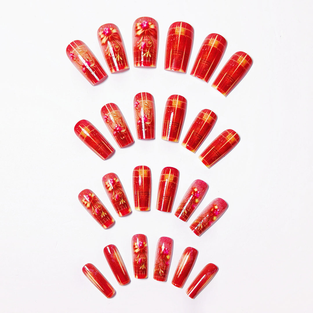 Artificial Nails in Festive Glamour Style Stornfield