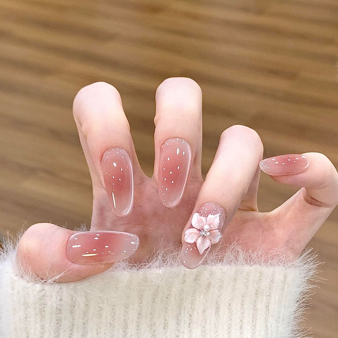 Glossy Gel Press-On Nail Set