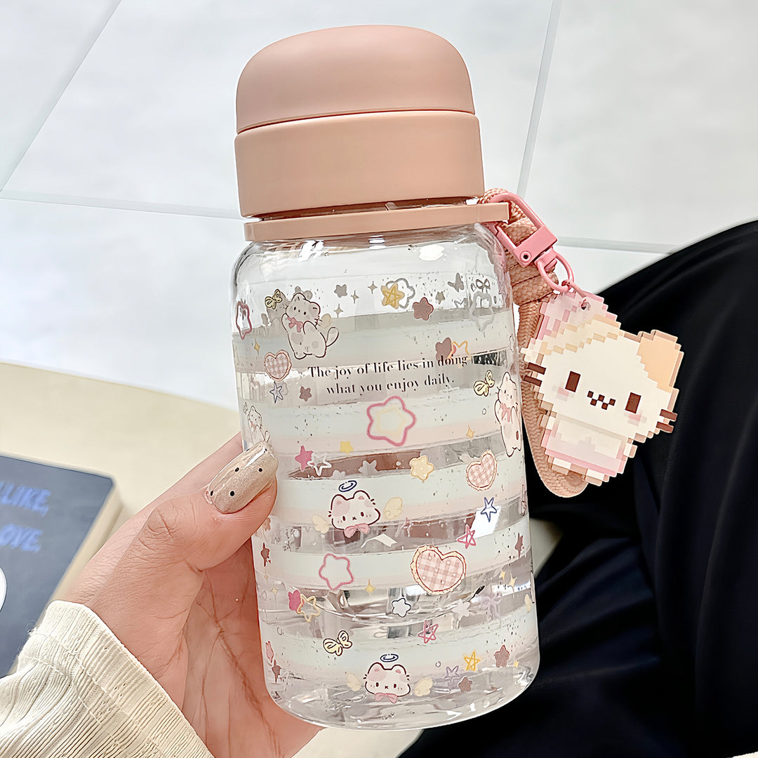 Ladies versatile drinking bottle with integrated keychain Stornfield