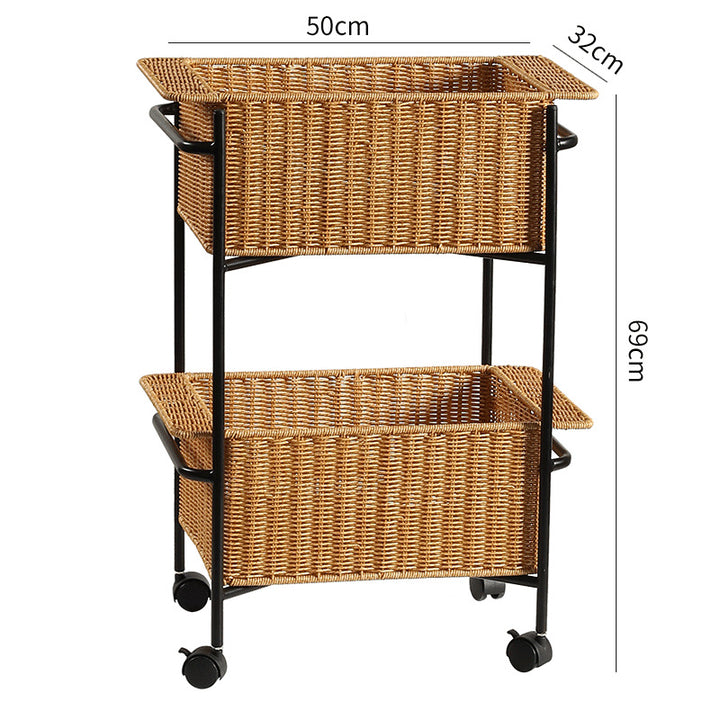 Unisex Rectangular Storage Basket made of high-quality wicker Stornfield