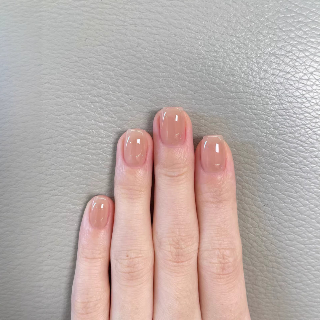 Glossy Natural Finish Press-On Nails