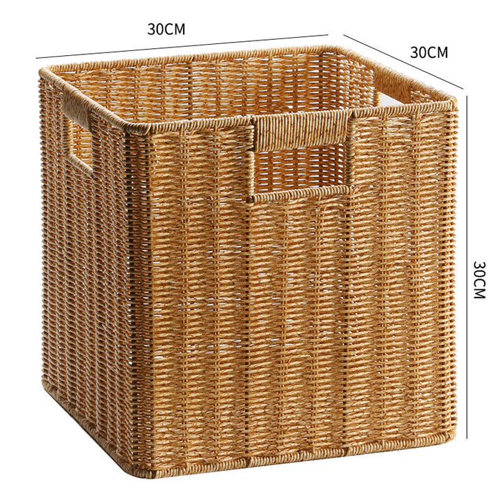 Handcrafted Rectangular Wicker Storage Bin Stornfield