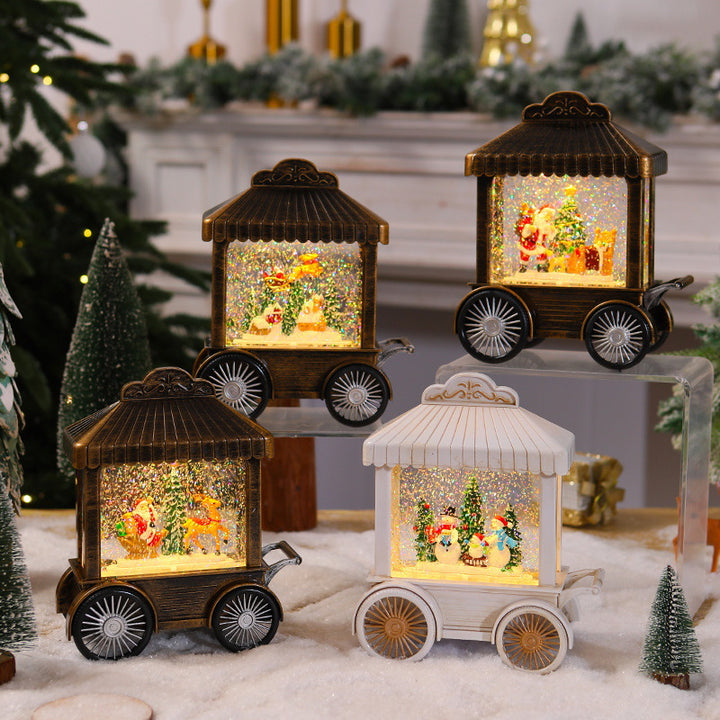 Decorative light lantern with snow globe Stornfield