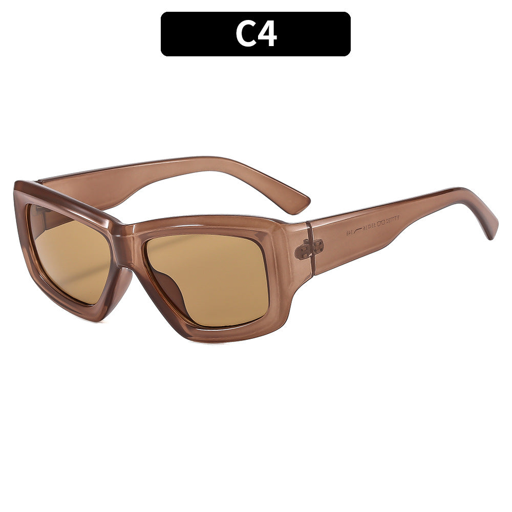 Retro-Inspired Chunky Frame Sunglasses