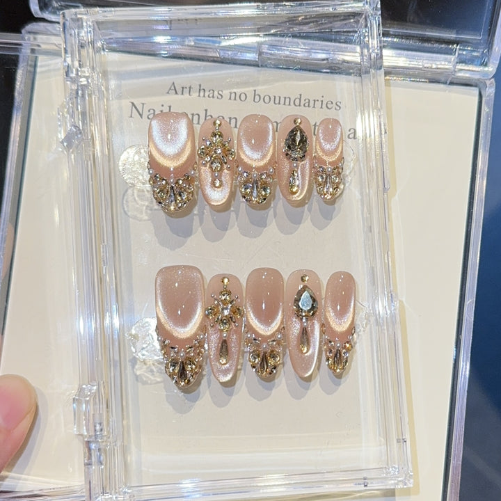 Glamorous artificial nails with glitter details Stornfield
