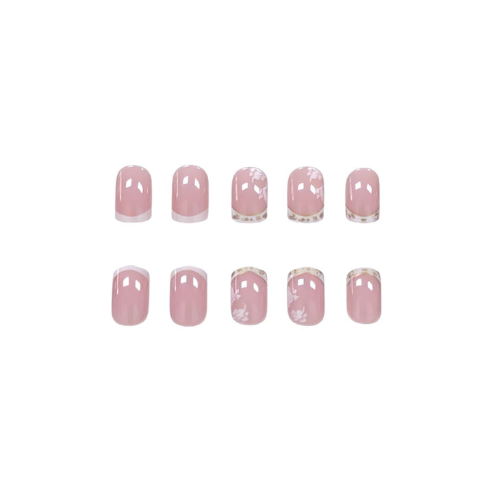 Elegant Floral Acrylic Nail Enhancements Stornfield 1789915777