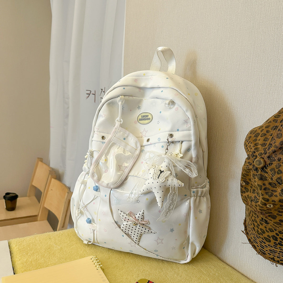 Heart-Appliqué Casual Backpack Stornfield