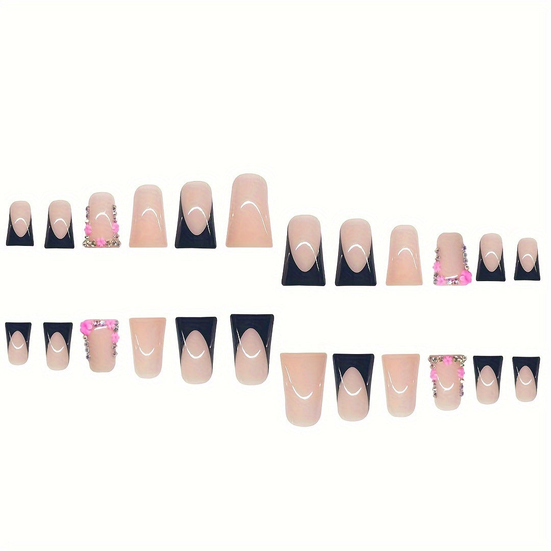 Luxury Floral Decorative Press-On Nails Stornfield