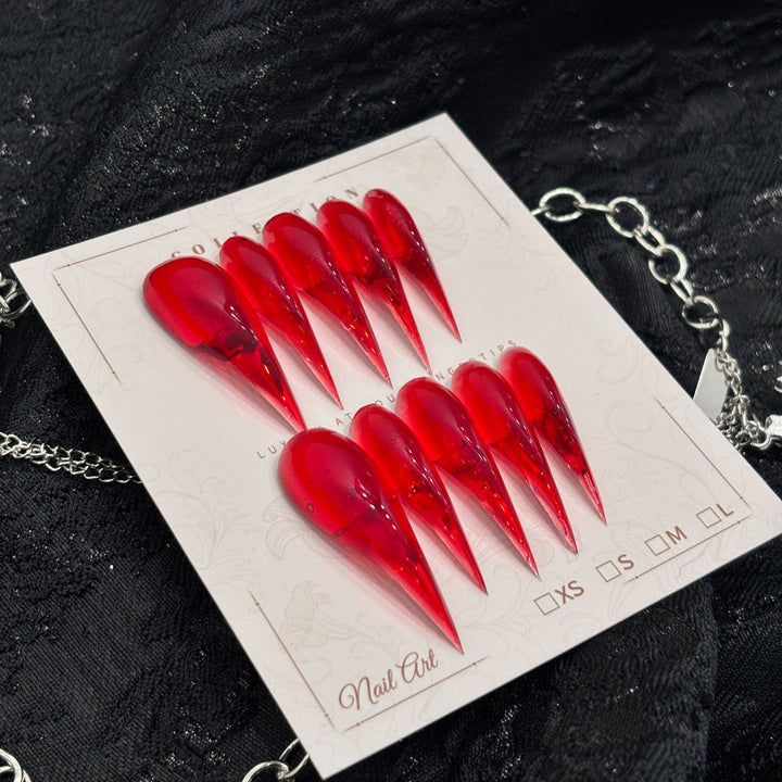 Stiletto Press-On Nail Tips with Glossy Finish