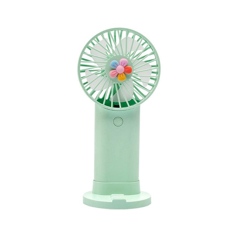 Ladies portable, creative hand fan with flower pattern Stornfield