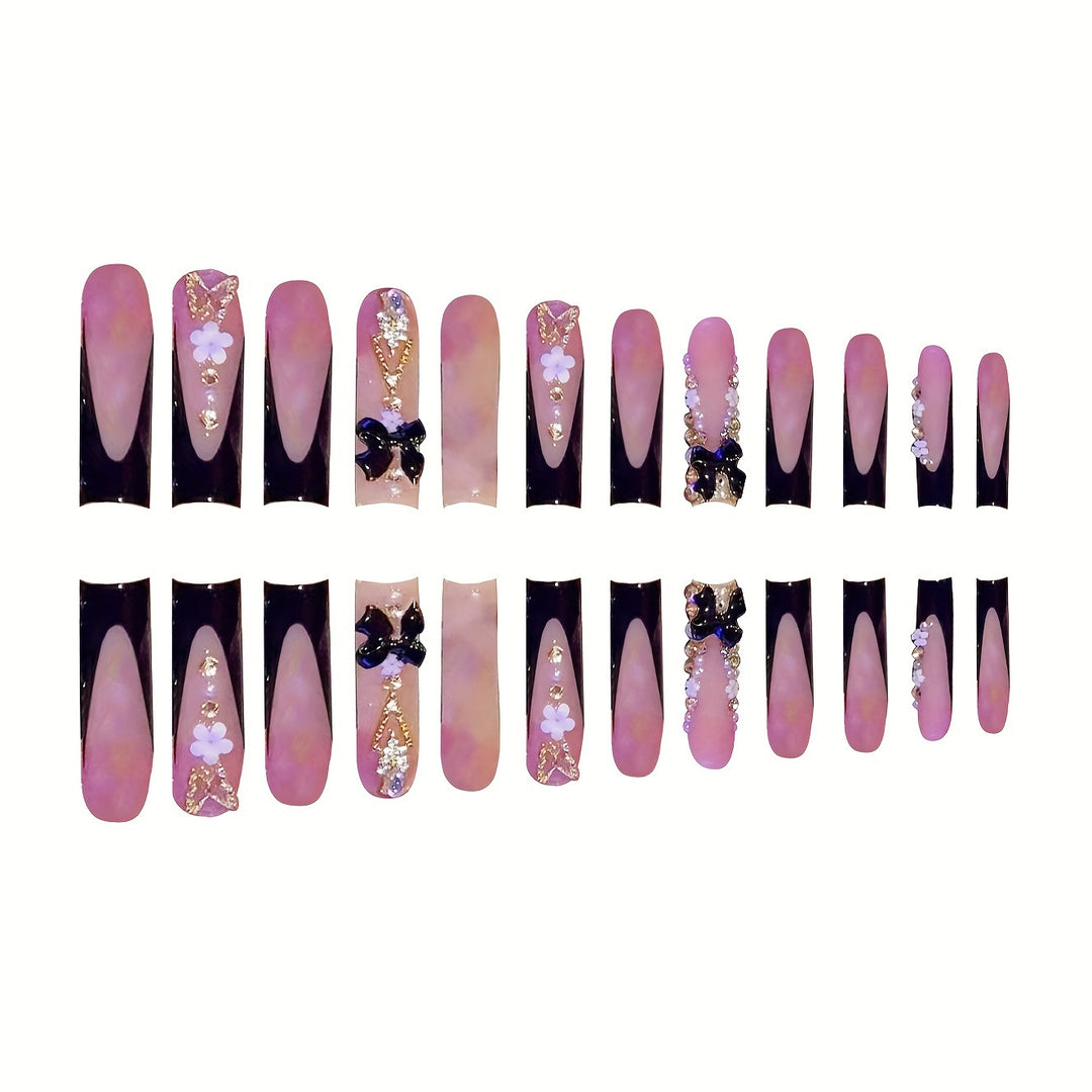 Glamorous Artistic Press-On Nail Set Stornfield