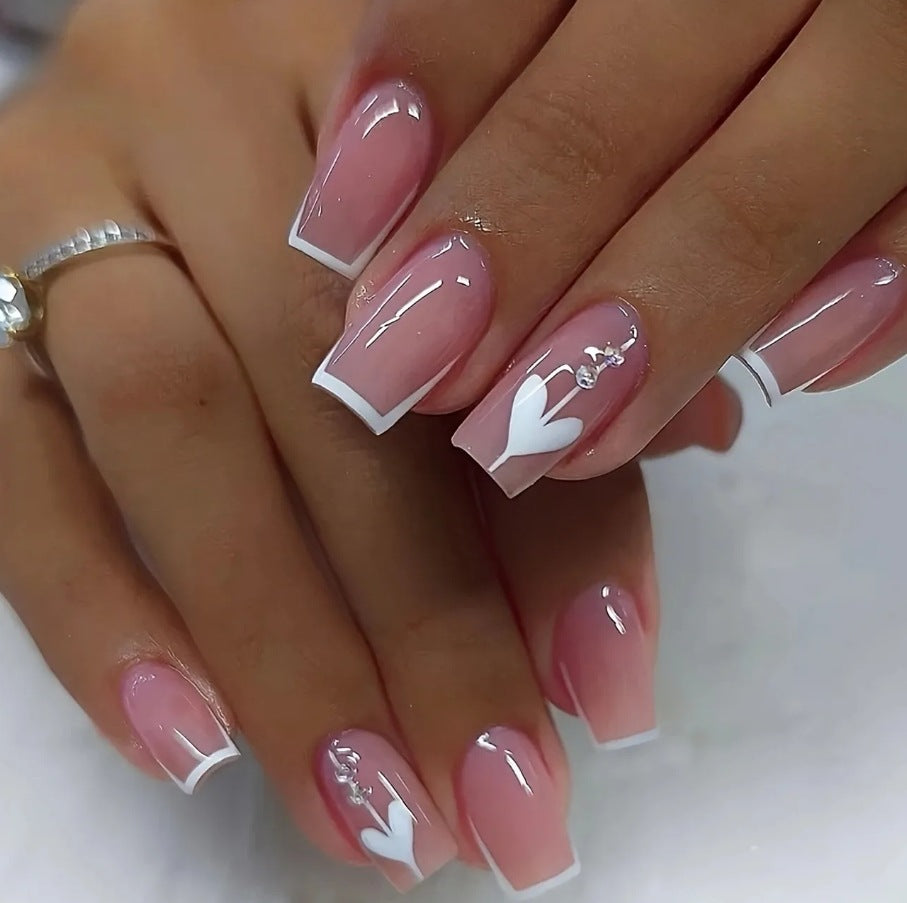 Elegant Heart Design Nail Enhancements Stornfield