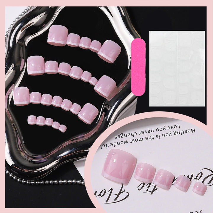 Stylish French Tip Press-On Nails Stornfield