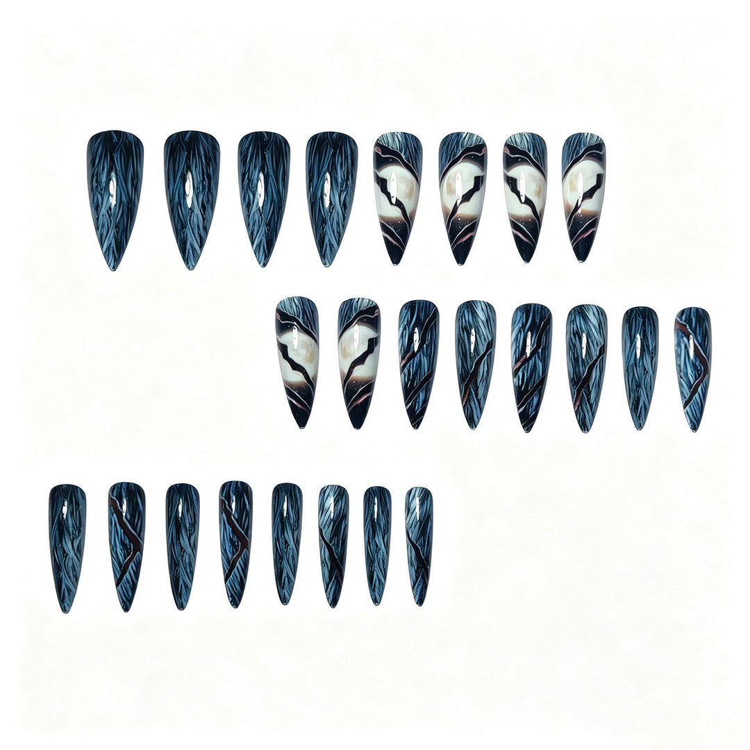 Artificial Nails in Futuristic Moon Design Stornfield