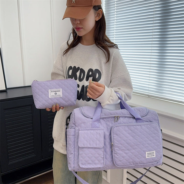 Quilted Multi-Compartment Travel Duffel Stornfield