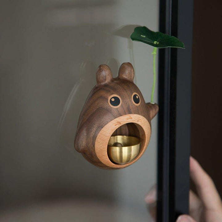Handcrafted Wooden Totoro Doorbell With Metal Chime | Stornfield
