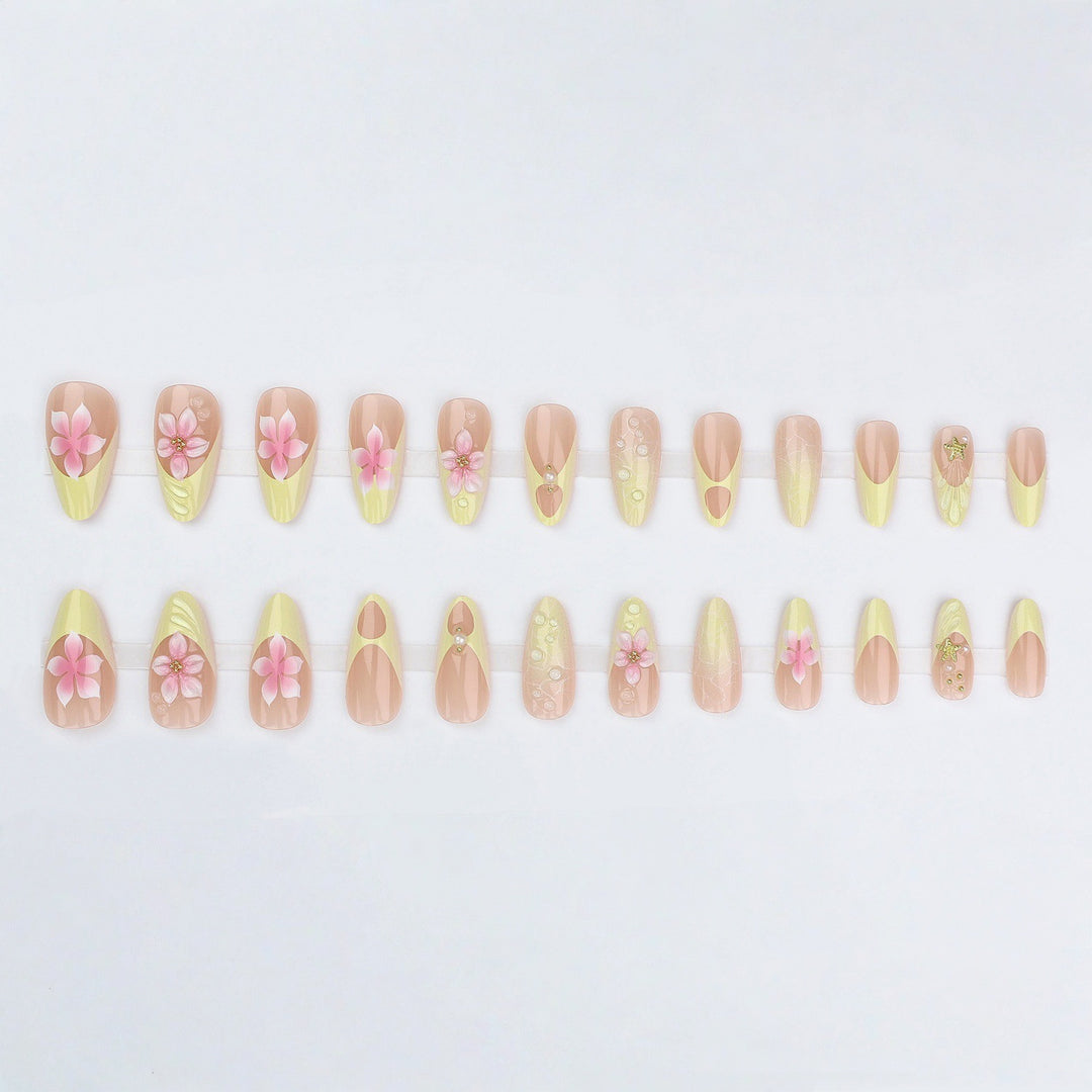 Artistic Floral Stiletto Nail Enhancements Stornfield