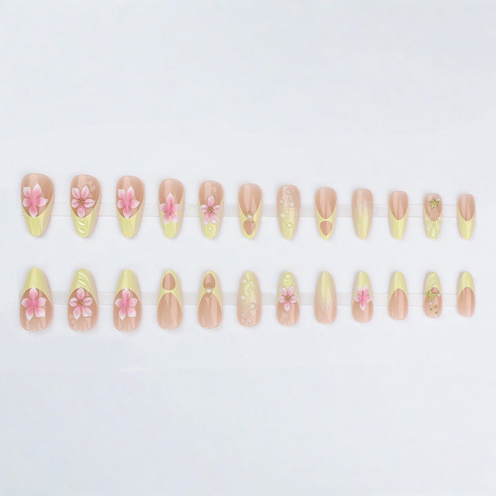 Artistic Floral Stiletto Nail Enhancements Stornfield
