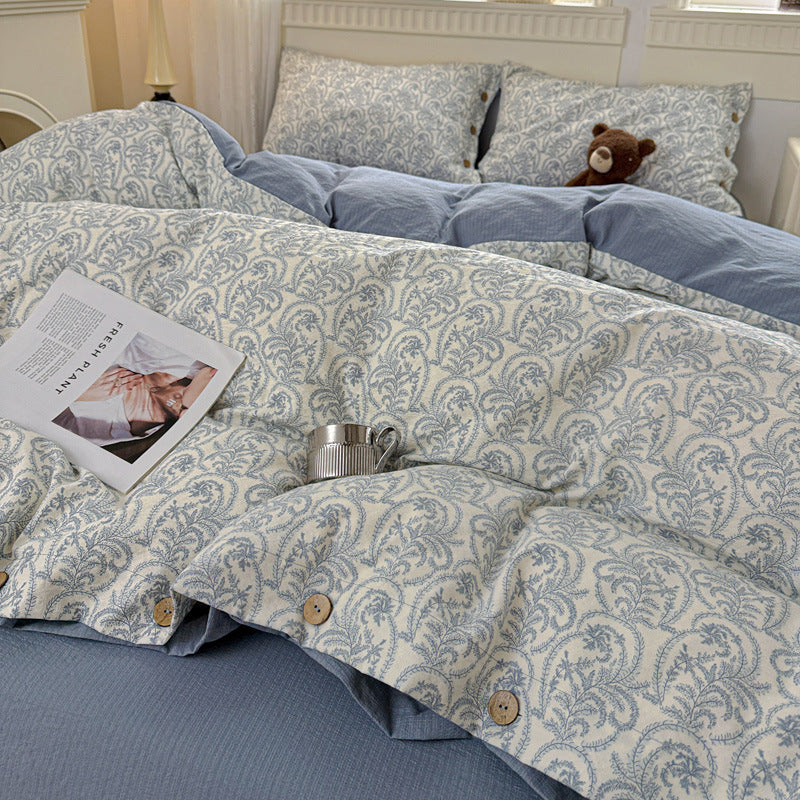Elegant Floral Patterned Duvet Cover Set
