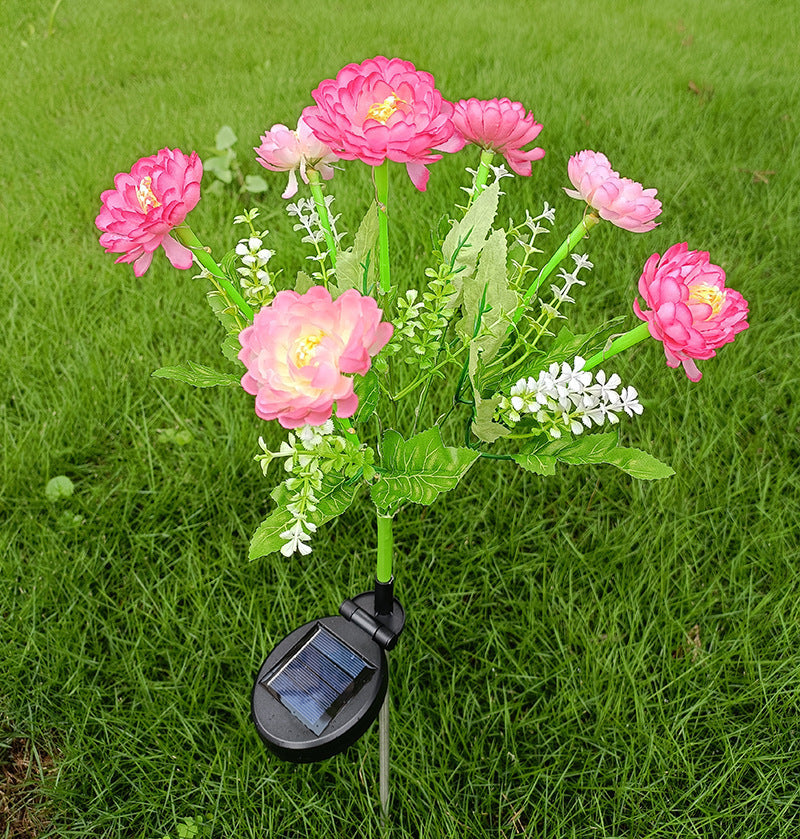 Solar-Powered Lifelike Bloom Garden Stake With Multi-Head LED Cluster And Waterproof Dusk-To-Dawn Sensor Stornfield