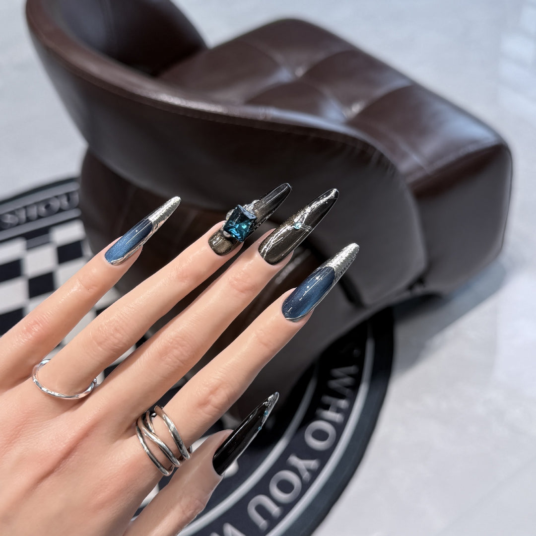 Stiletto Nail Art Set with Galactic Design Stornfield